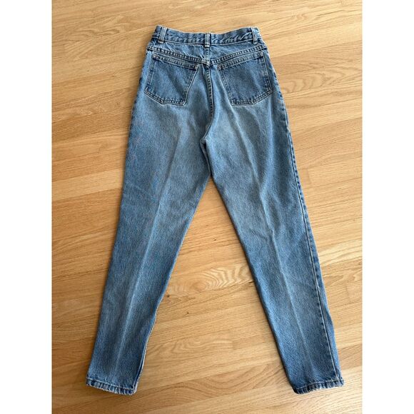 Vintage 80s Saks Fifth Avenue Light Wash Straight Leg High Waisted Jeans size 0 - Picture 2 of 7